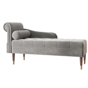 Button Tufted Velvet Chaise Lounge