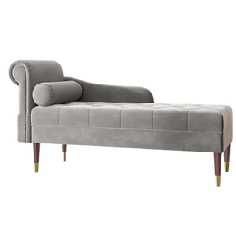 Button Tufted Velvet Chaise Lounge