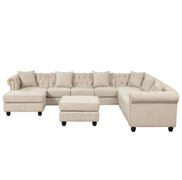 Garric U-Shape Sofa with Ottoman