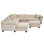 Garric U-Shape Sofa with Ottoman