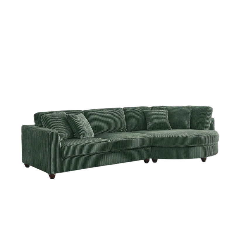 Round Chaise 2-Piece Sofa
