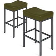 Backless PU Leather Bar Stools (Set of 2)