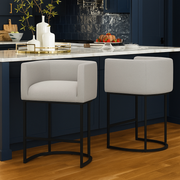 Contemporary Linen Counter-Height Stool (Set of 2)