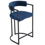 Modern Upholstered Hollow Bar Stools (Set of 2)