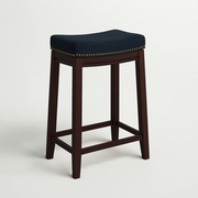 Solid Wood Backless Bar Stools (Set of 2)