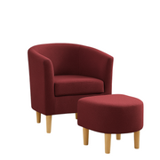 Barrel Chair with Ottoman