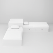 2 in 1 Kids L-Shape Bed