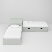 2 in 1 Kids L-Shape Bed