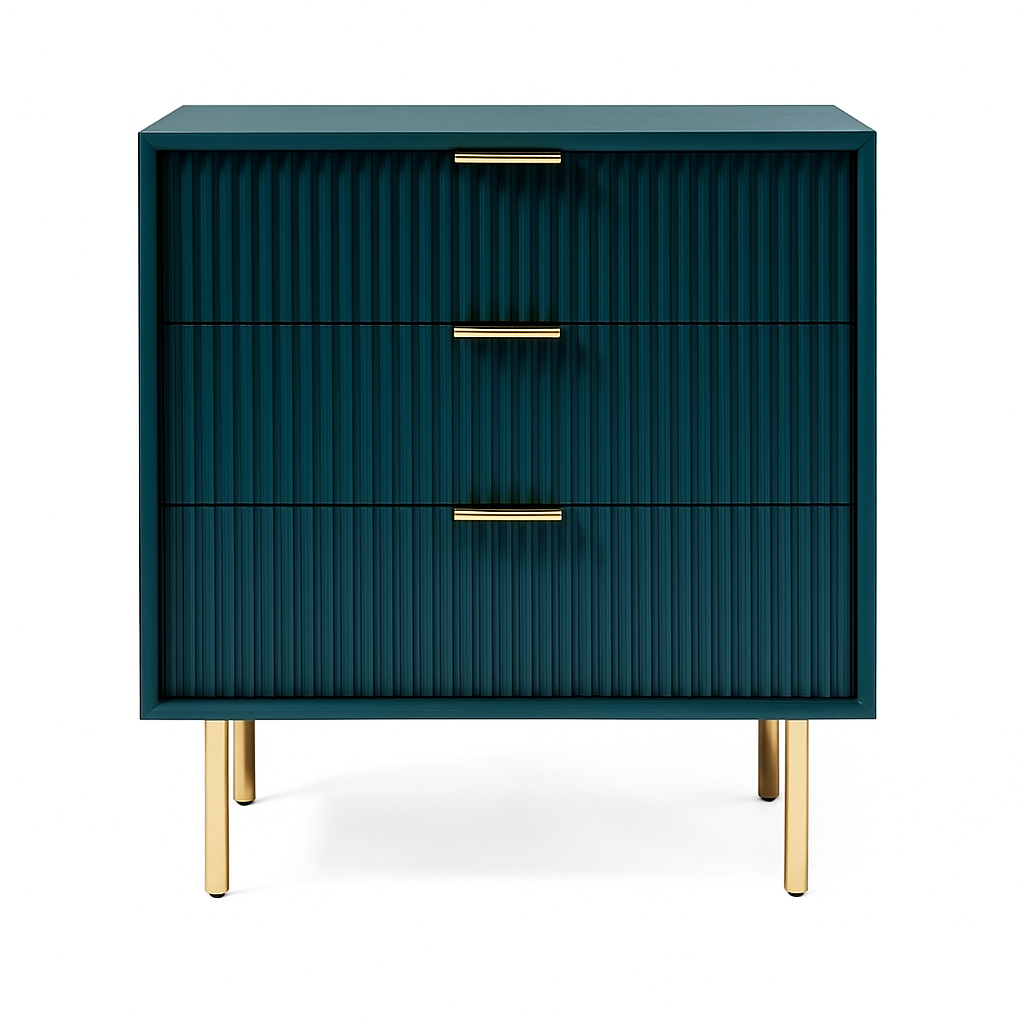 Slate 3 Drawer Nightstand