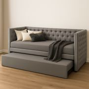 Zenya Trundle Tufted Daybed