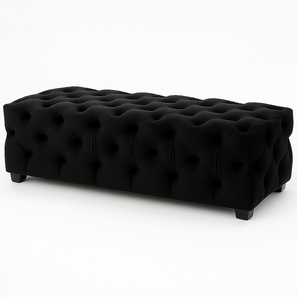 Button Tufted Ottoman