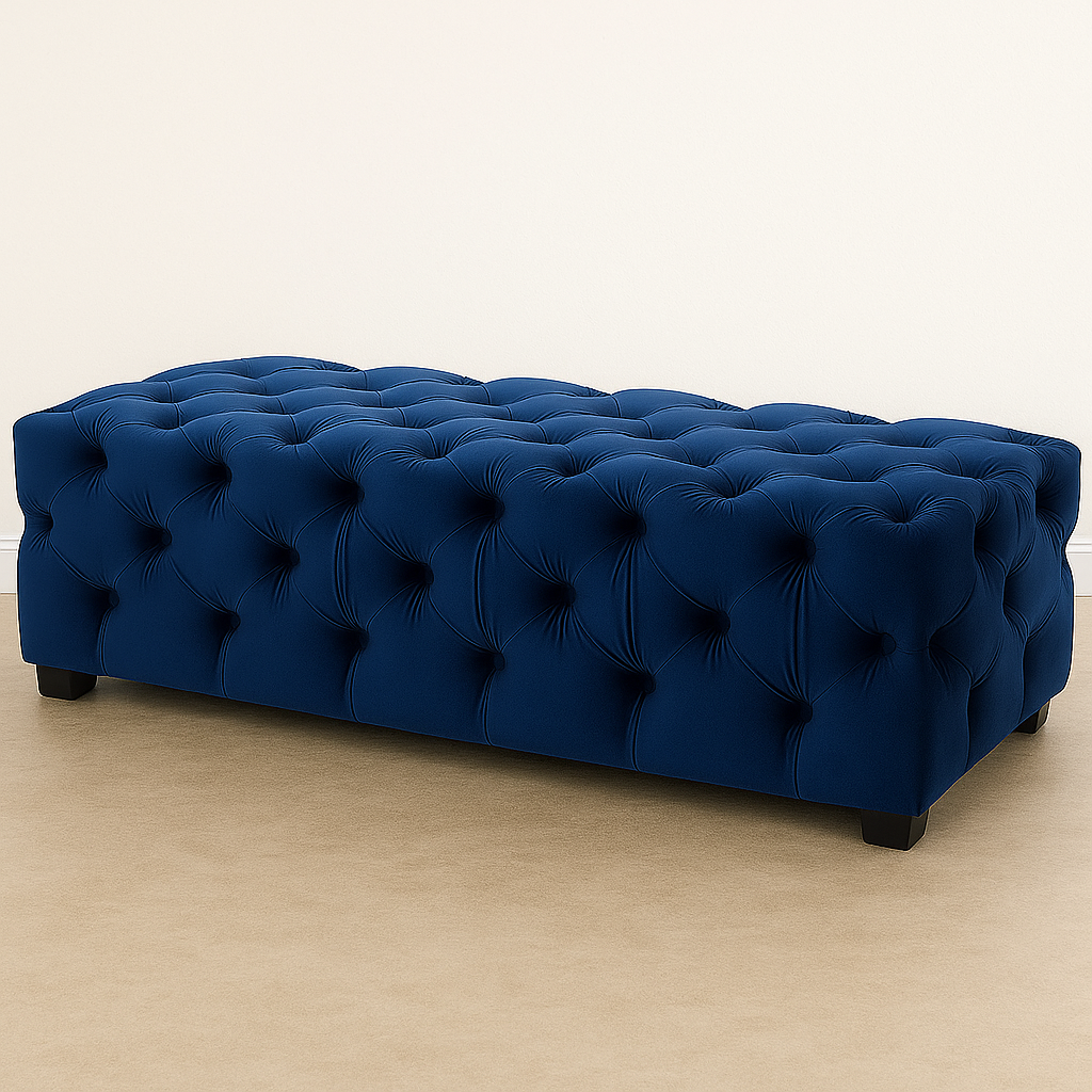Button Tufted Ottoman
