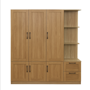 Orion 3-Door Wardrobe with Side Shelving