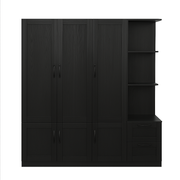 Orion 3-Door Wardrobe with Side Shelving