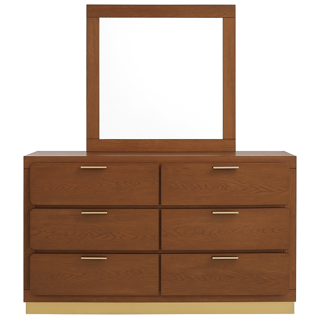 Auralie 6 Drawers Dresser with Mirror