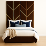 Aurum Velvet Wall Panel Bed