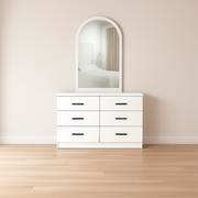 Ivessa 6 Drawers Dresser with Mirror