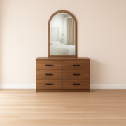 Ivessa 6 Drawers Dresser with Mirror