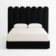 Flowe Velvet Panel Bed