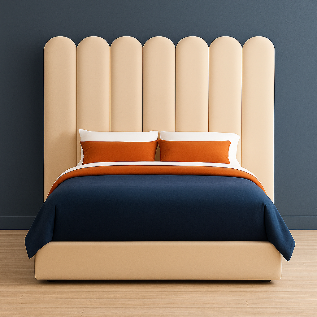 Flowe Velvet Panel Bed