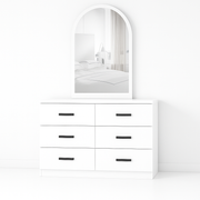 Ivessa 6 Drawers Dresser with Mirror