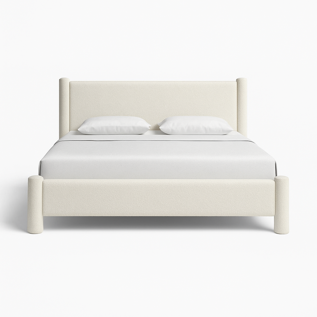 Luxathar Bouclé Upholstered Bed