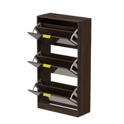 3-Door Mirror Shoe Cabinet