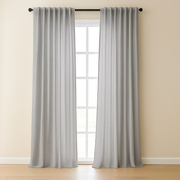 Linen Blend Light-Filtering Curtains (Set of 2 Panels)