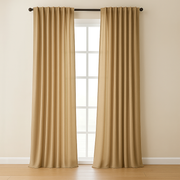 Linen Blend Light-Filtering Curtains (Set of 2 Panels)