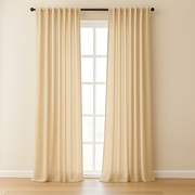 Linen Blend Light-Filtering Curtains (Set of 2 Panels)