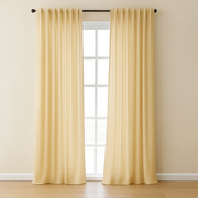 Linen Blend Light-Filtering Curtains (Set of 2 Panels)