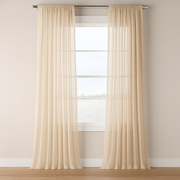Extra Wide Rod Pocket Sheer Curtains (Set of 2 Panels)