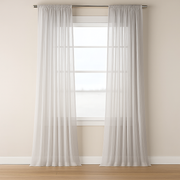 Extra Wide Rod Pocket Sheer Curtains (Set of 2 Panels)