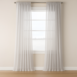 Extra Wide Rod Pocket Sheer Curtains (Set of 2 Panels)