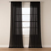Extra Wide Rod Pocket Sheer Curtains (Set of 2 Panels)