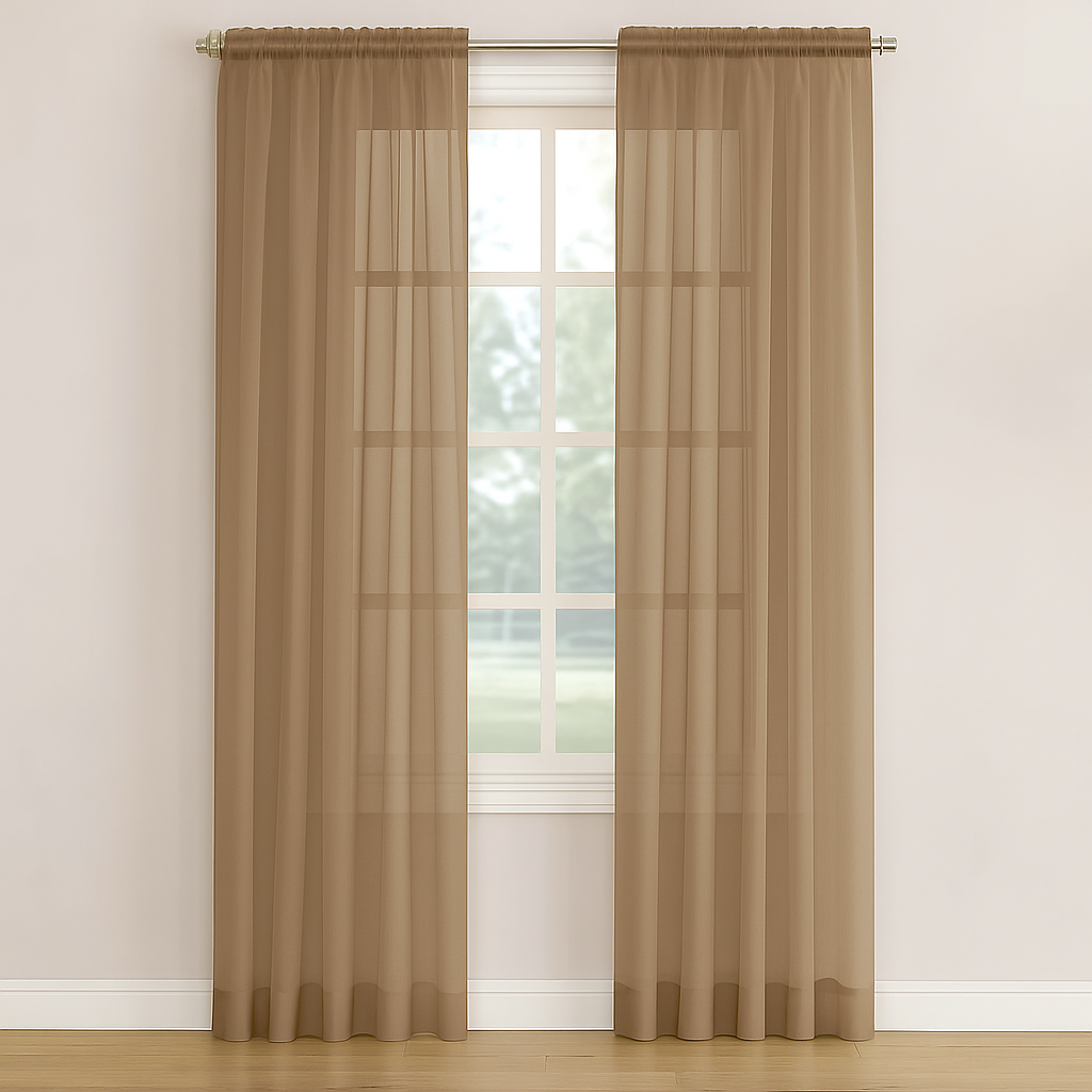 Sheer Voile Curtain Panels (Set of 2 Panels)