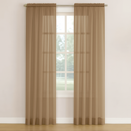 Sheer Voile Curtain Panels (Set of 2 Panels)