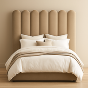 Flowe Velvet Panel Bed