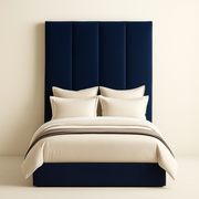 Channel Velvet Panel Bed