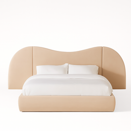 Plain Curved Panel Bed