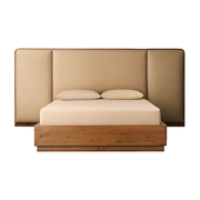 Plush Winged Panel Bed