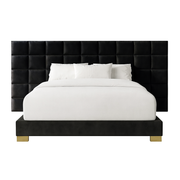 Square-Stitch Panel Bed