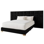 Square-Stitch Panel Bed