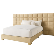 Square-Stitch Panel Bed