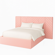 Tufted Velvet Panel Bed