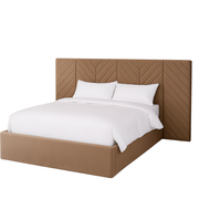 Tufted Velvet Panel Bed