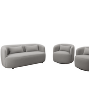 Aurena Lux 3-Piece Bouclé Sofa Set