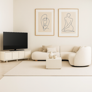 Milo Boucle Corner Living Set