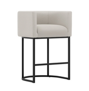 Contemporary Linen Counter-Height Stool (Set of 2)