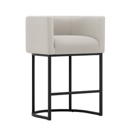 Contemporary Linen Counter-Height Stool (Set of 2)